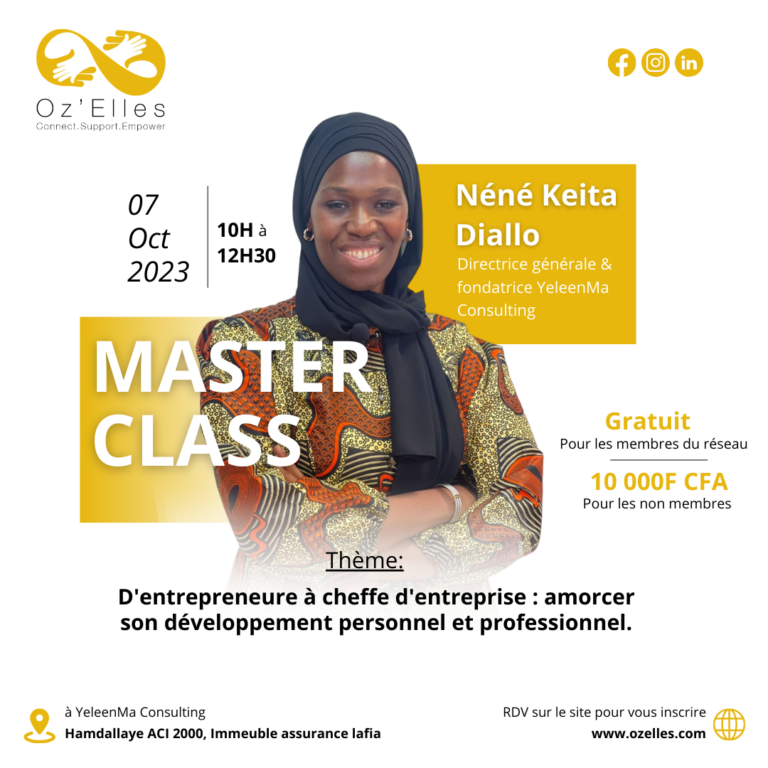 Masterclass : d’entrepreneure à cheffe d’entreprise
